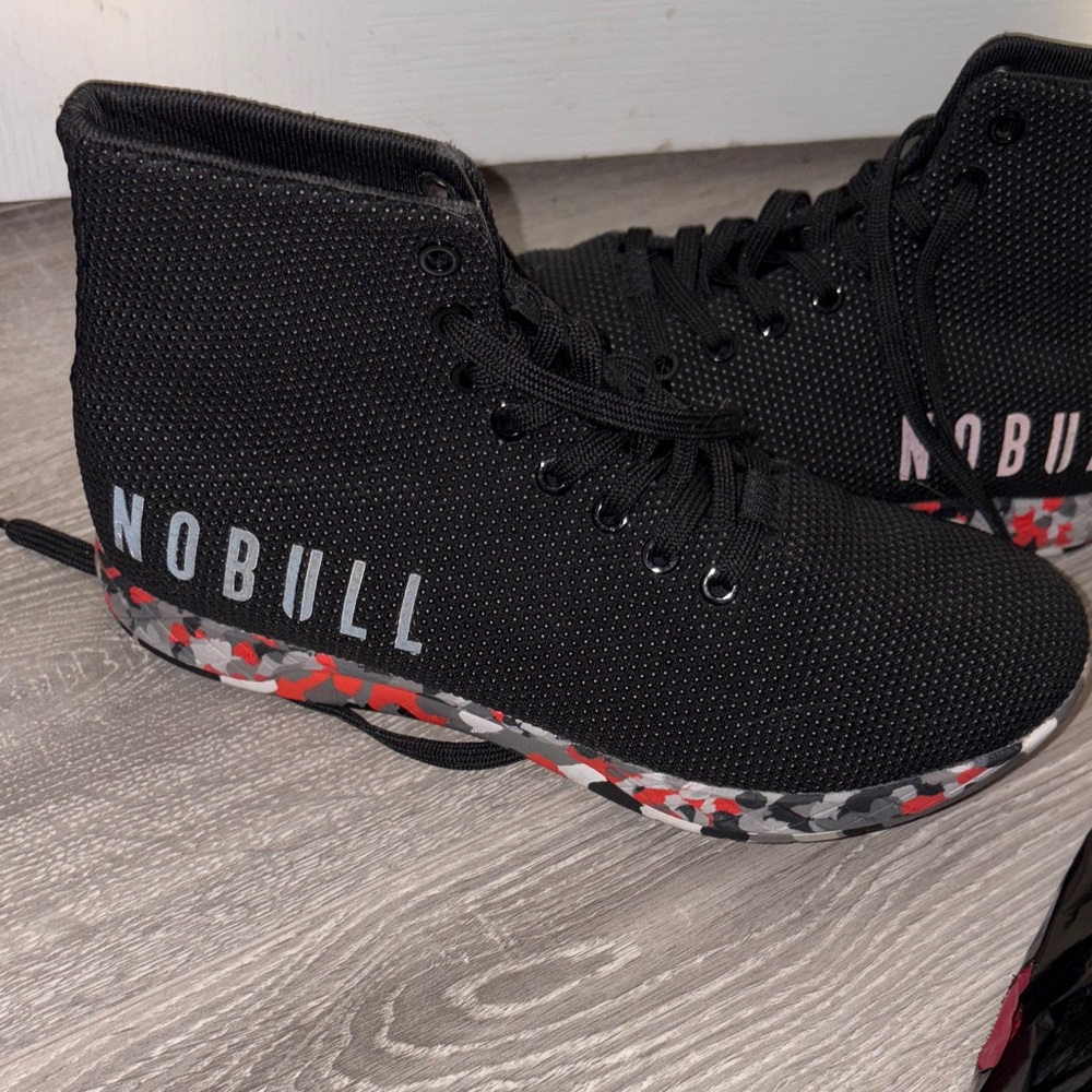 NOBULL Black High-Tops with Camo Sole